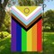 New Intersex Progress Pride Garden Flag 12x18 Double Sided- Mini Progressive Gay Pride Rainbow Yard Lawn Flag Outdoor Yard Decorative